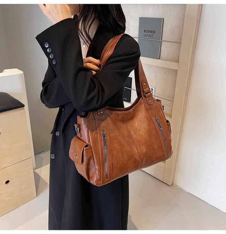 Refined Leather Tote