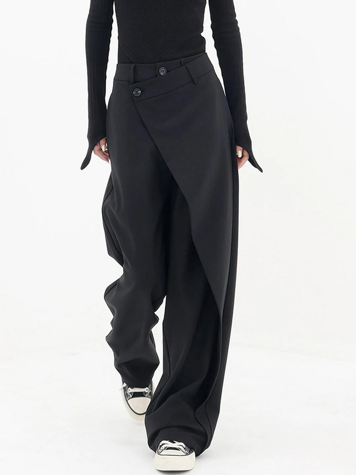 Avery - Pantalon large asymétrique