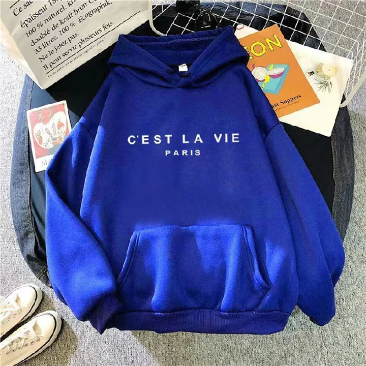 Sweat à capuche C'est La Vie - Différentes couleurs