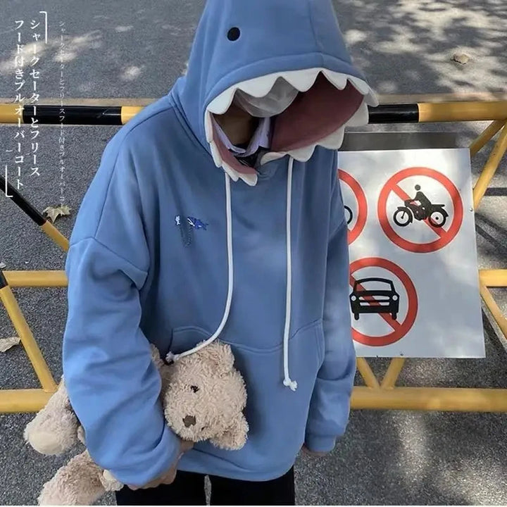 Shark Hoodie - Black and Blue