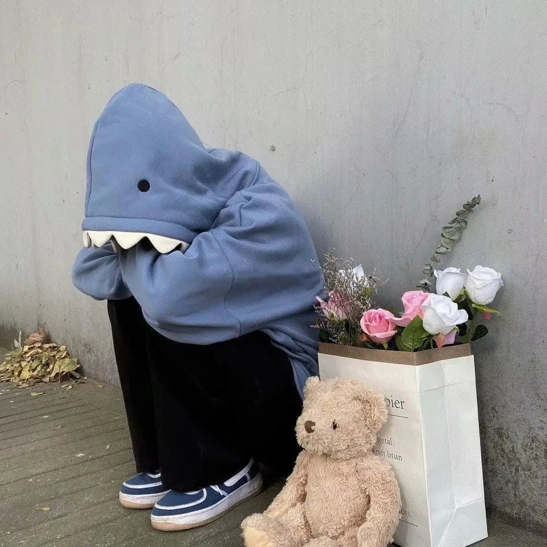 Shark Hoodie - Black and Blue