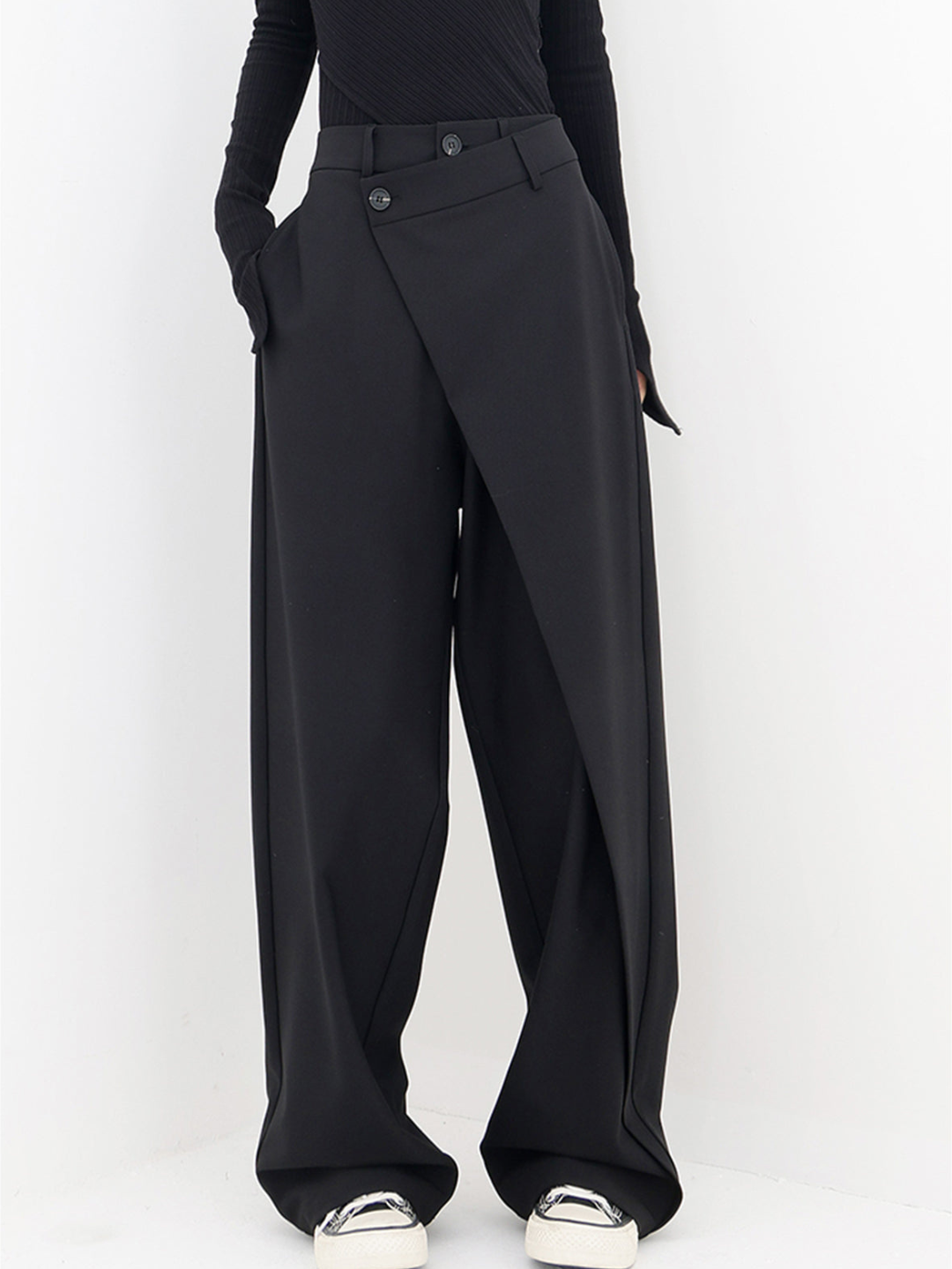 Avery - Pantalon large asymétrique