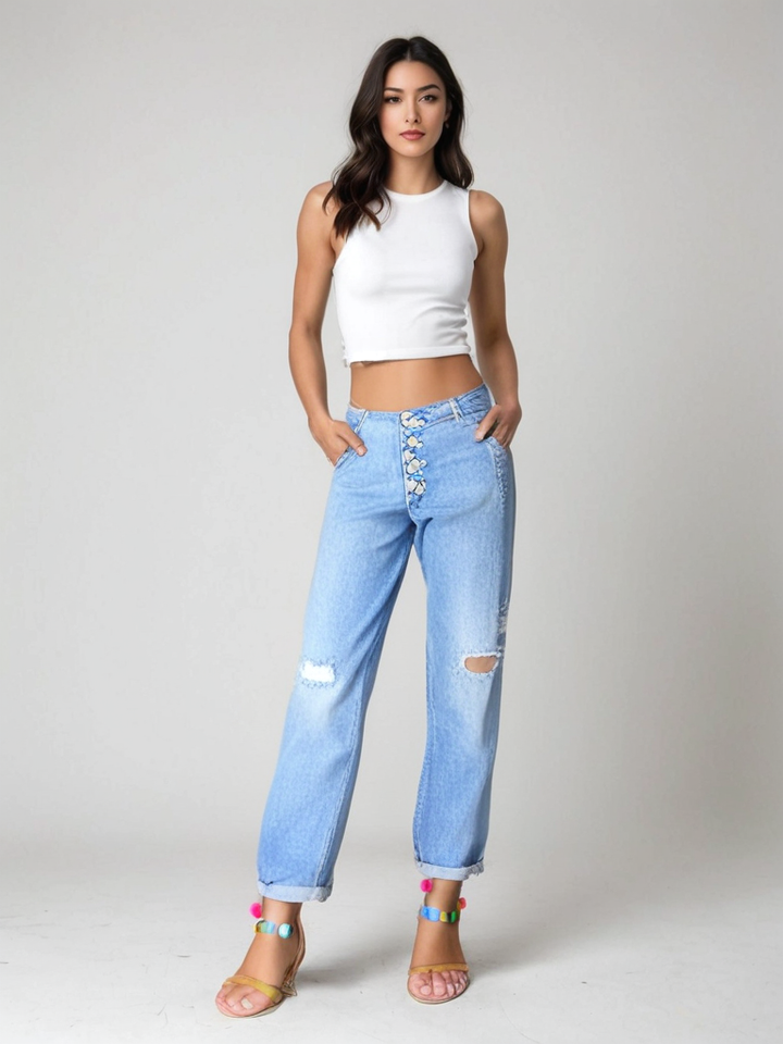 Sabrina™ | Relaxed Ripped-Jeans