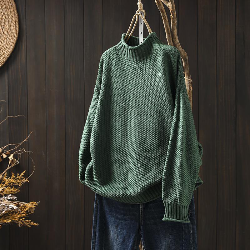 Amelia - Funnel Neck Knitted Jumper