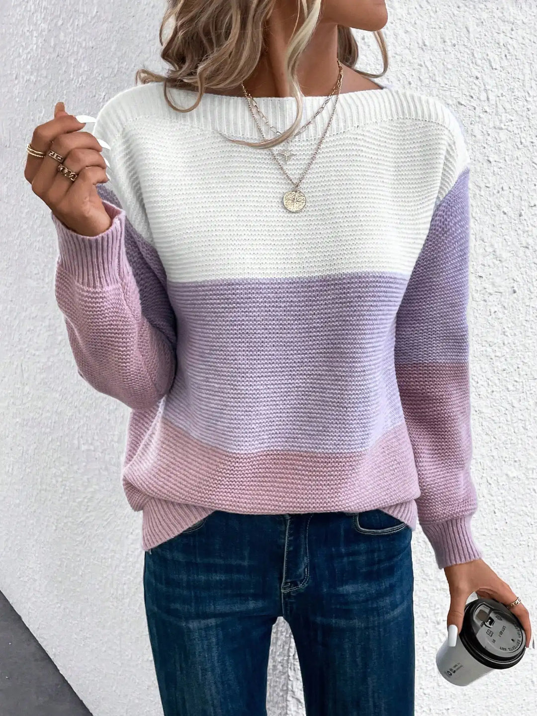 Jade - Pull en tricot ombré