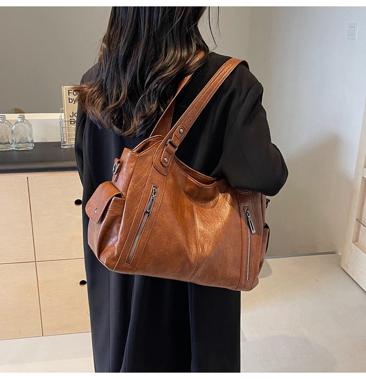 Refined Leather Tote