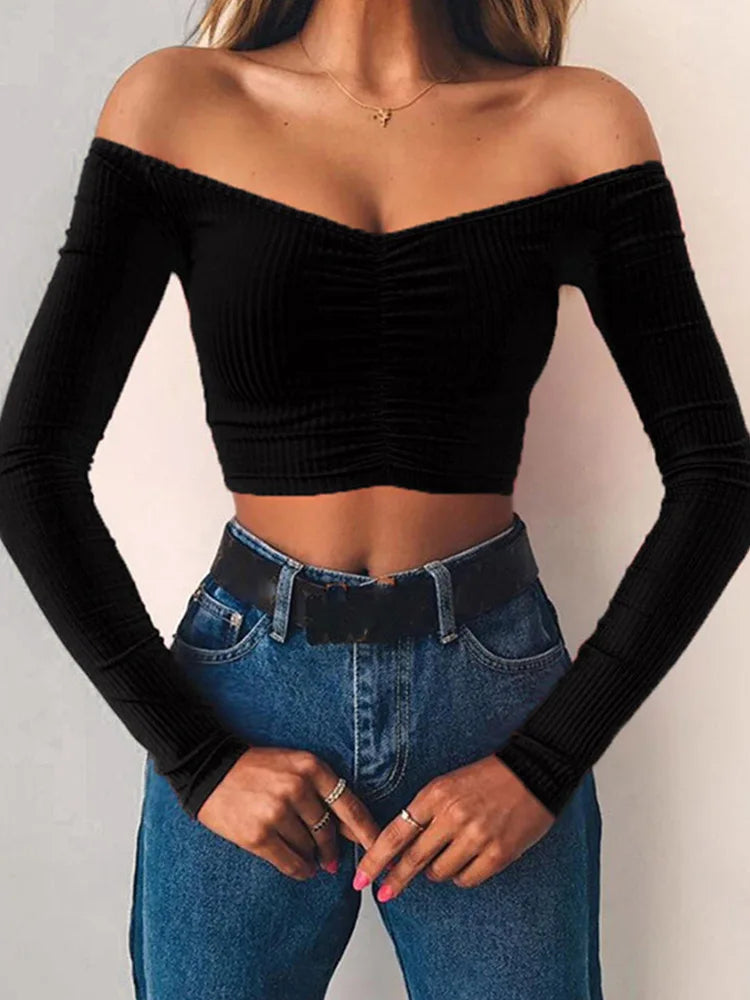 Sexy Off Shoulder Top - Different colors