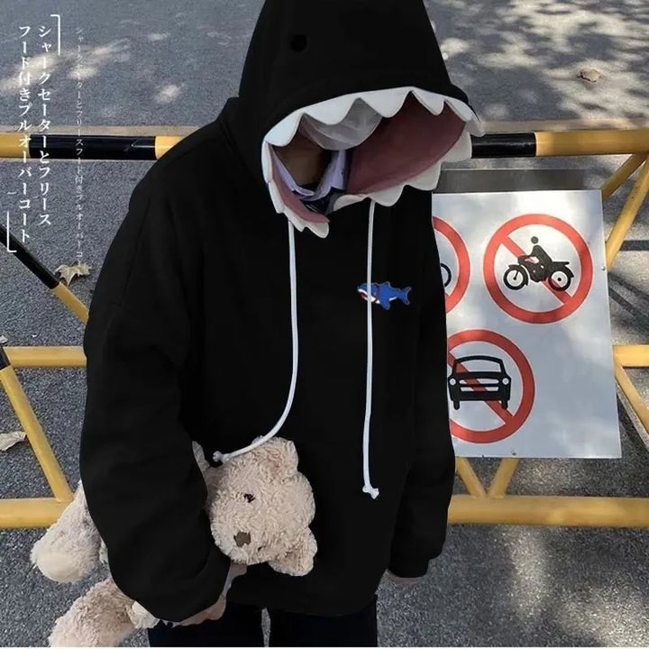 Shark Hoodie - Black and Blue