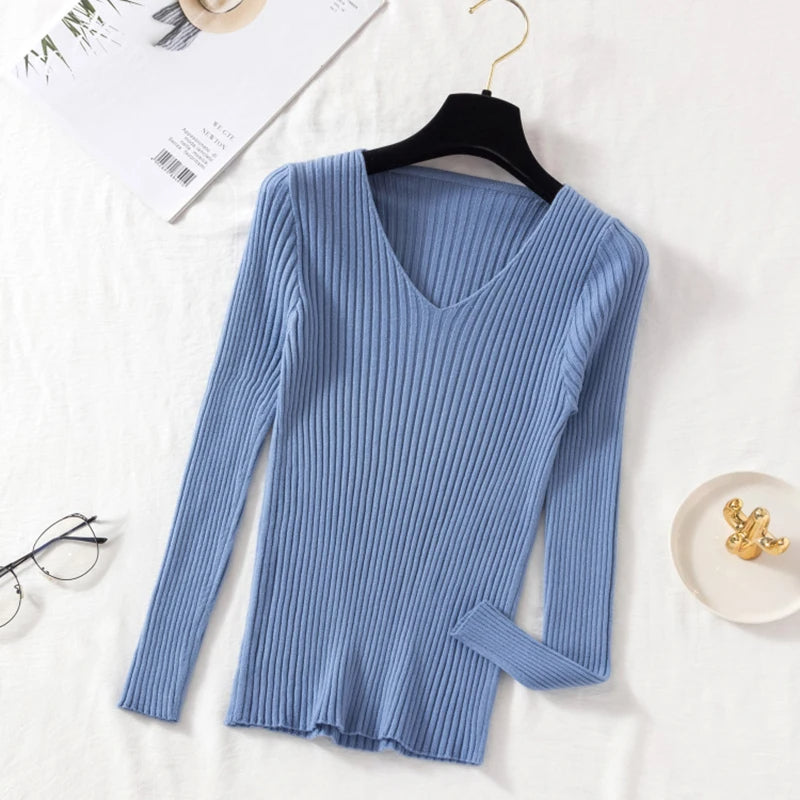 Plain Pullover V-neck - Different colors