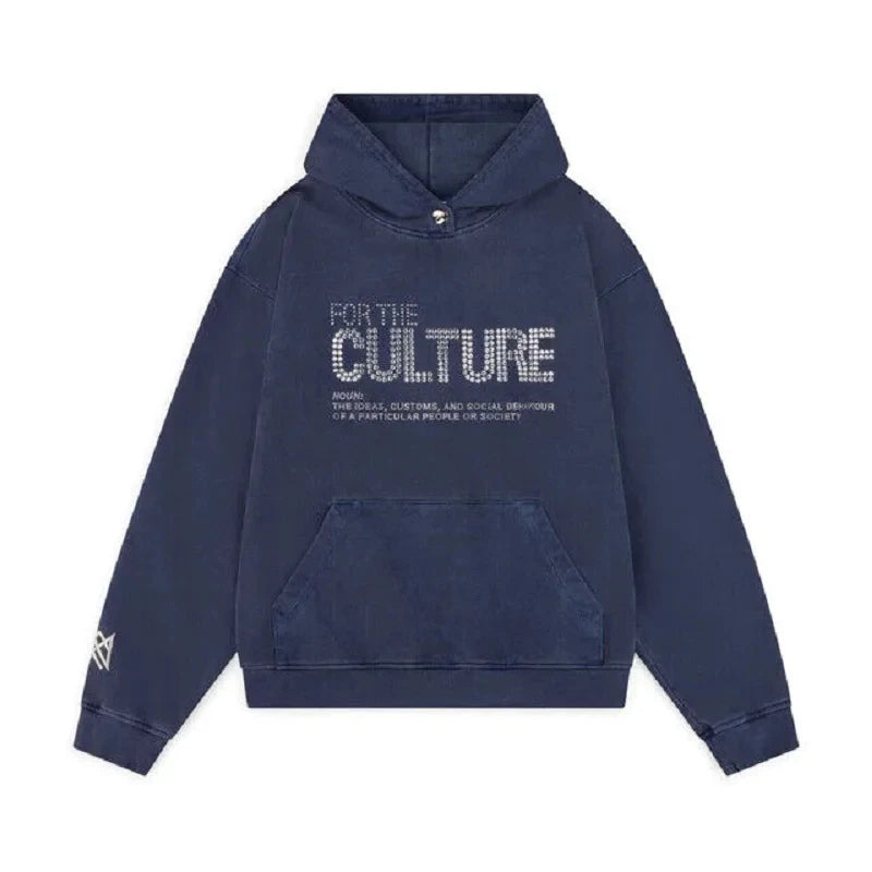 For The Culture Hoodie - Blue, Grey and Black