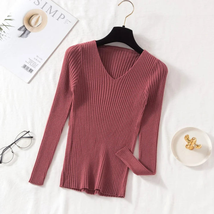 Plain Pullover V-neck - Different colors