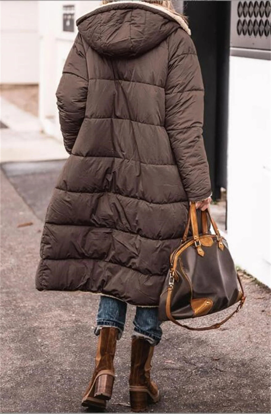 Reversible Sherpa-Lined Puffer Coat - Warm and Stylish