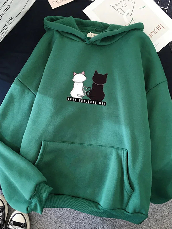 Love You, Love Me Cat Hoodie - Different colors