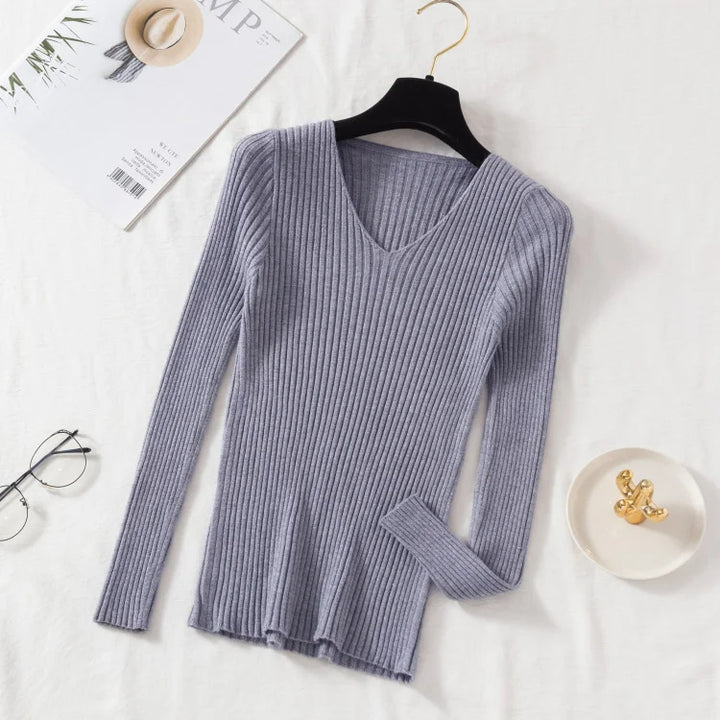 Plain Pullover V-neck - Different colors