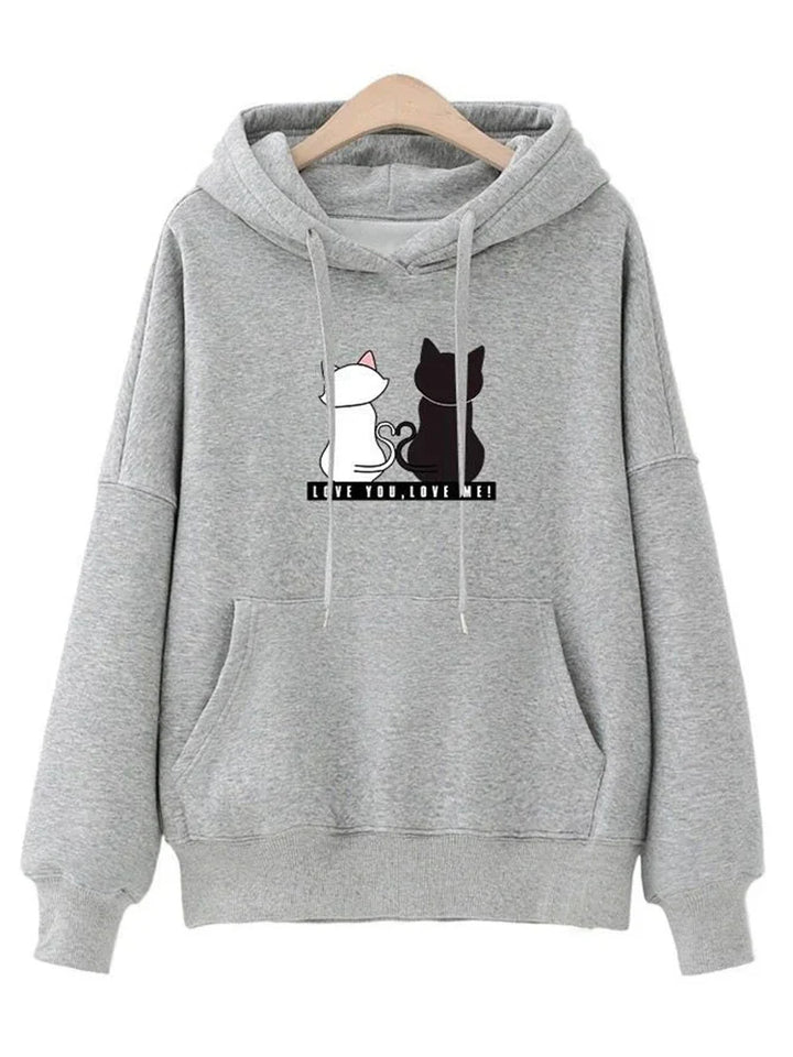 Love You, Love Me Cat Hoodie - Different colors