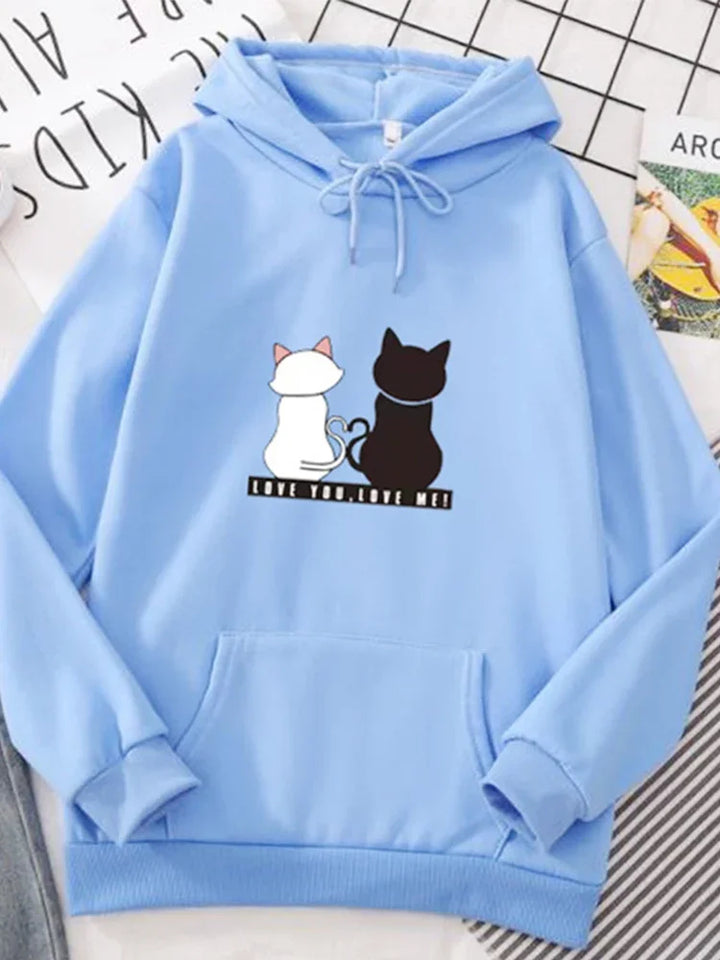 Love You, Love Me Cat Hoodie - Different colors