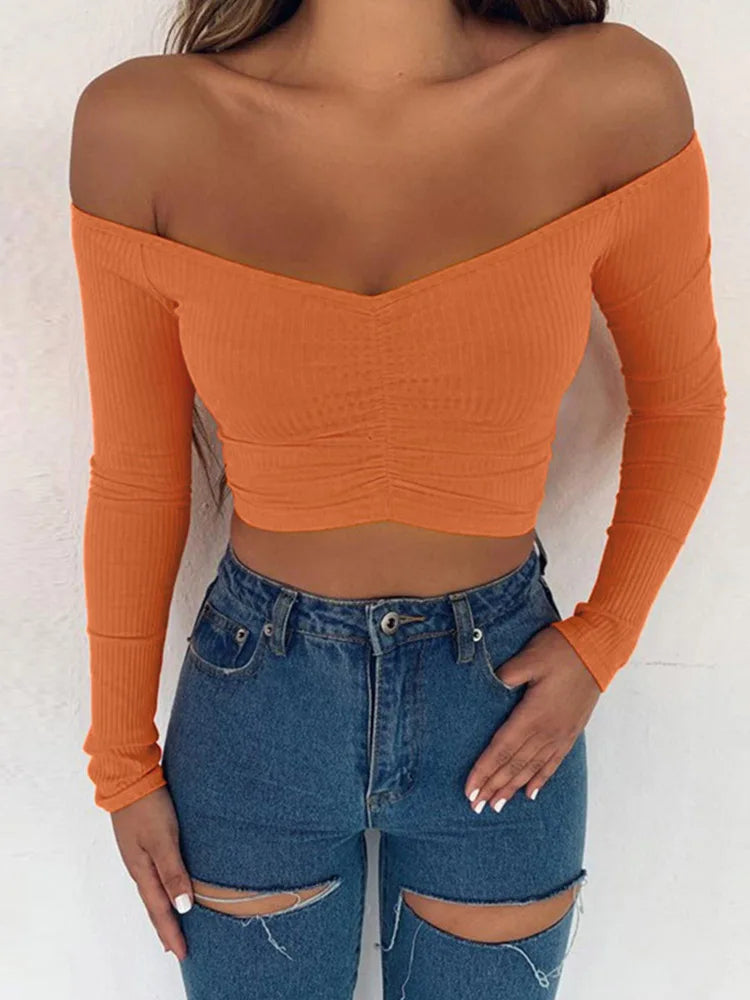 Sexy Off Shoulder Top - Different colors