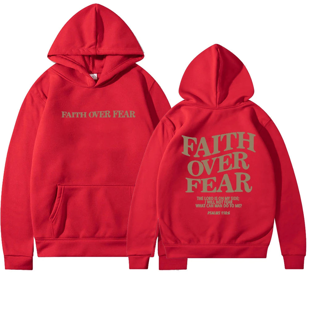 Sweat à capuche Faith Over Fear - Différentes couleurs