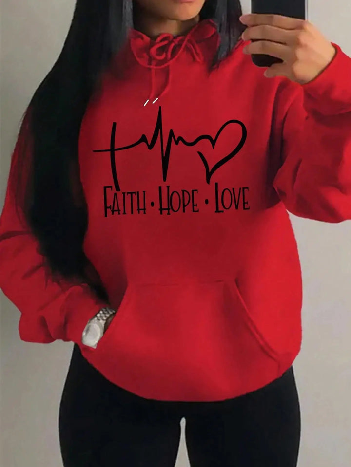 Hoodie Faith Hope Love - Different colors