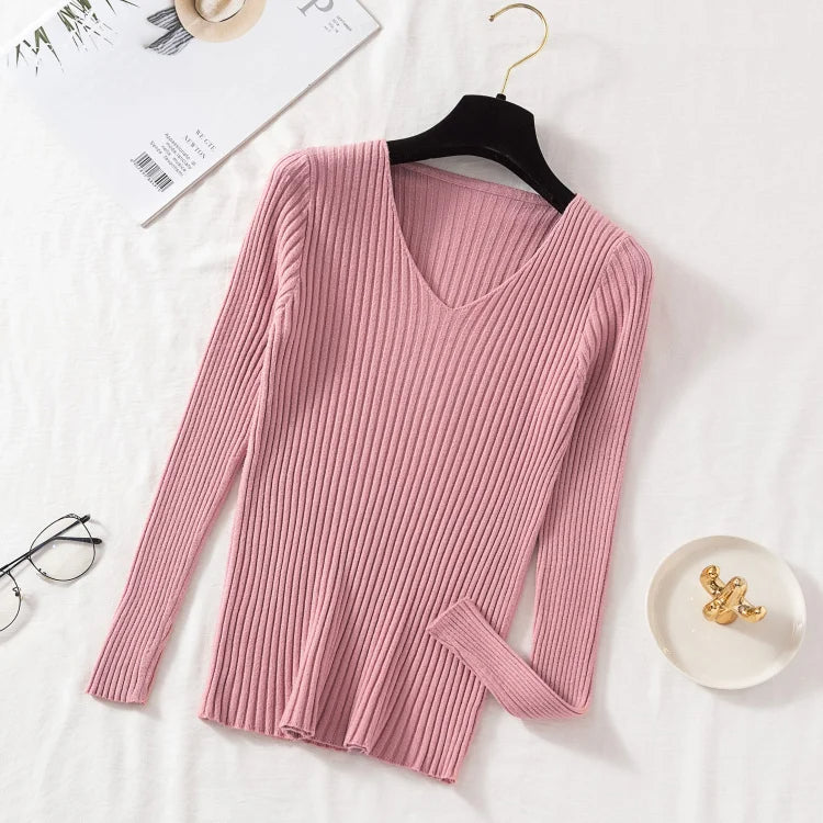 Plain Pullover V-neck - Different colors