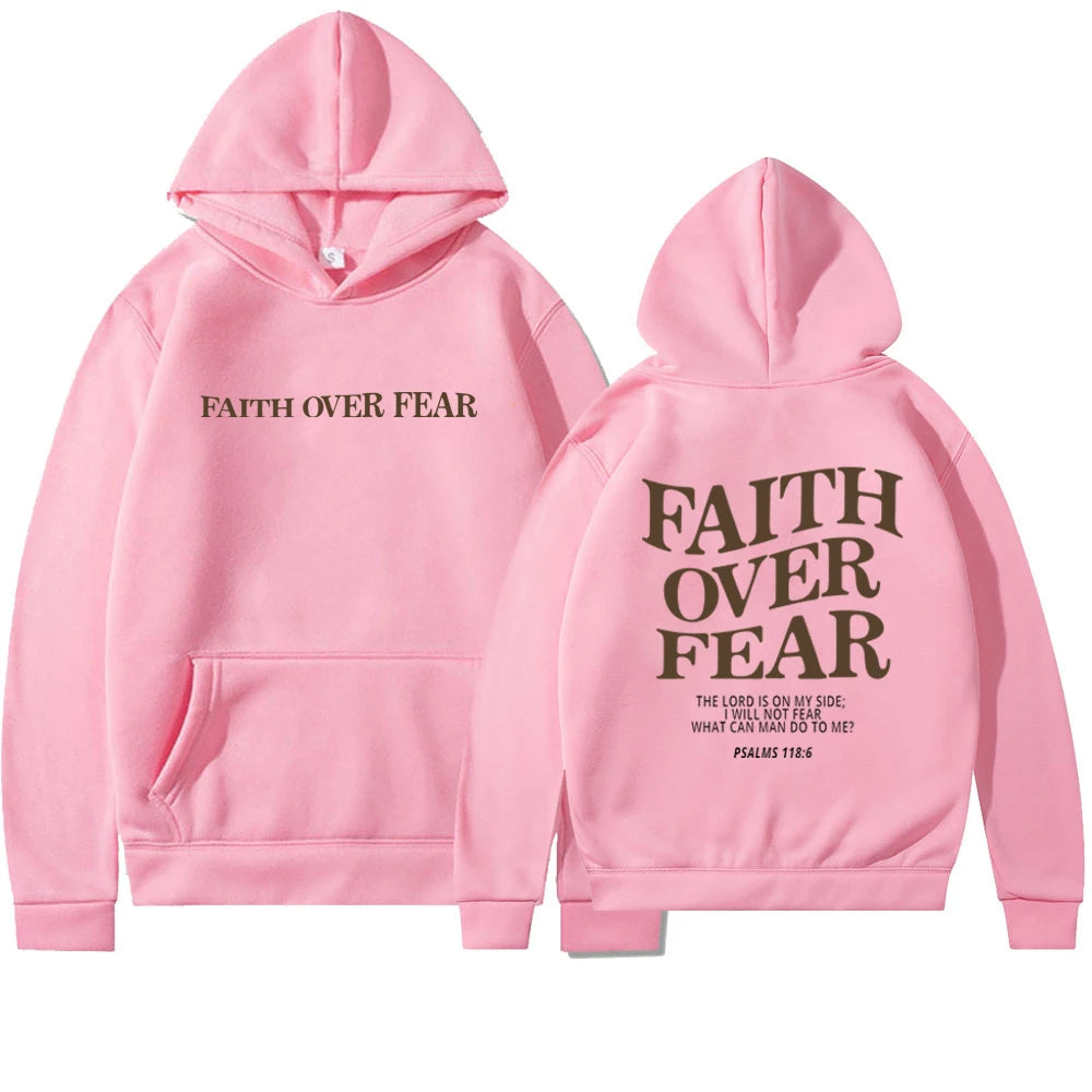 Sweat à capuche Faith Over Fear - Différentes couleurs